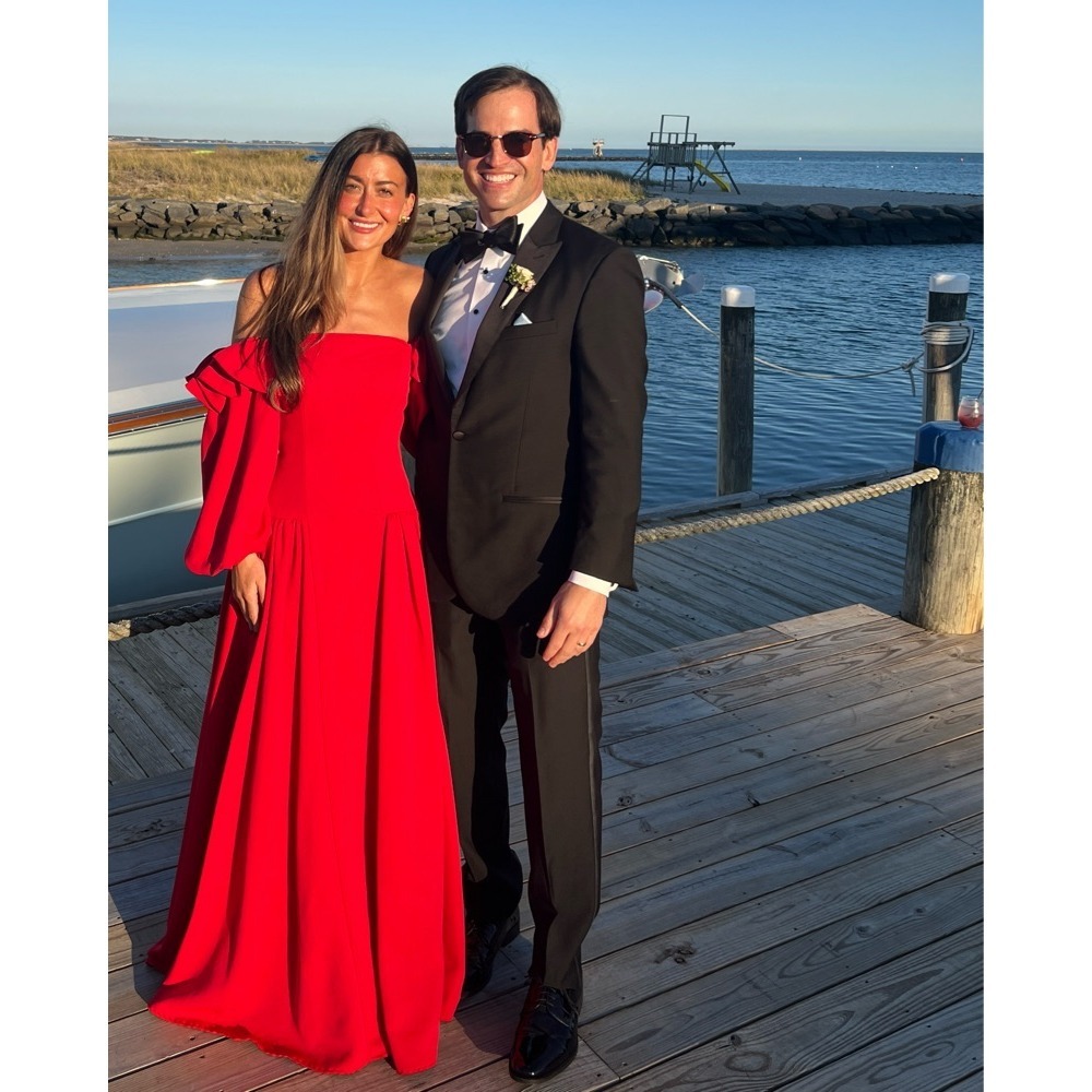 Zac Posen Red Off The Shoulder Puff Sleeve Maxi Dress Size 2 - Picture 6 of 13